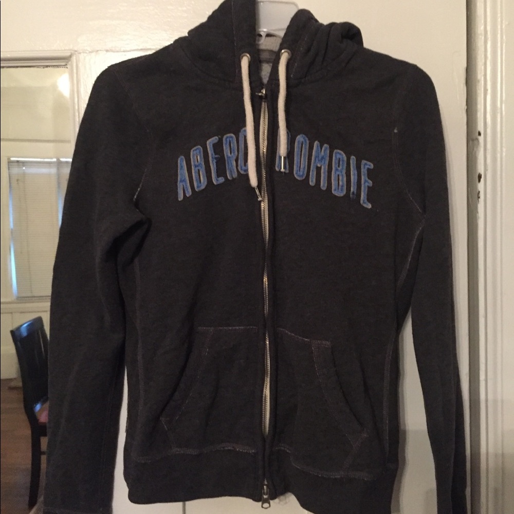 Abercrombie Zip Up Hooded Sweatshirt Size L